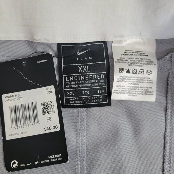 Nike Pants Baseball Team Engineered Women's XXL athletic athlete gray capri NEW - Picture 9 of 9